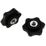 E-outstanding 6-Star Knob 6PCS 1/4 Inch Nylon Hexagon Head Thru Knobs Clamping Knobs Jig Knobs Threaded Knob