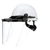 MSA 10118695 V-Gard Kit de sistema de accesorios, incluye: tapa blanca V-Gard, marco V-Gard para tapas ranuradas, visera transparente de policarbonato V-Gard (PC), protección superior contra impactos