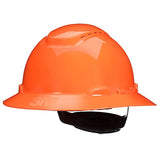 Casco de seguridad 3M SecureFit H-806SFV-UV, naranja, estilo de ala completa ventilada con sensor Uvicator, suspensión de trinquete de difusión de presión de 4 puntos, ANSI Z87.1