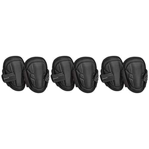 AmazonCommercial - Rodilleras de espuma de gel suave, 9 pulgadas, negro, 3 pares