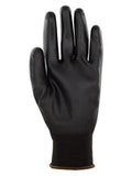 MAGID BP169 & GP139 Guantes de trabajo ligeros con revestimiento de poliuretano, de seguridad, color blanco o negro (12 pares), Negro/Negro, 9/L