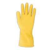 Ansell 11432 guantes de látex sin soporte, 25 pulgadas de altura, 11 pulgadas de longitud, 6 pulgadas de ancho, tamaño 8, natural (paquete de 12), Natural, Talla 9