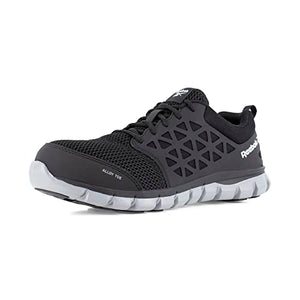 Reebok - Zapatos para hombre Work RB4041 Sublite Cushion, puntera de seguridad, atléticos, industriales y de construcción, negros, 8.5 de ancho