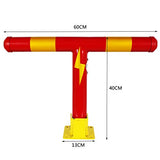 DICOINA Bolardos de estacionamiento con candado, Protector de Entrada para estacionamiento de automóviles, bolardo de Barrera de Seguridad con Cinta Reflectante, Poste de estacionamiento de bolardo