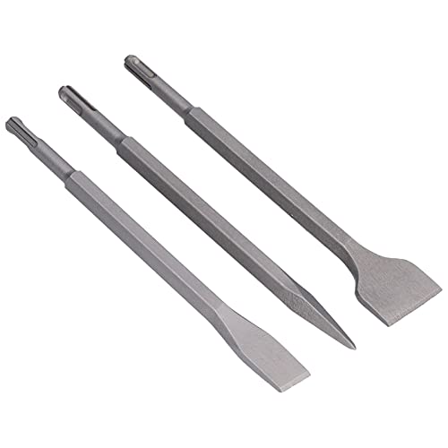 Brocas de martillo giratorio, Kit de cincel de ahorro de mano de obra, herramienta de eliminación de hormigón de punta plana para para herramientas eléctricas Hilti(SDS PLUS (vástago redondo))