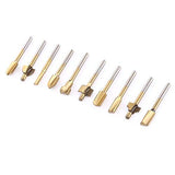 HSS Routing Router Bits, 10PCS HSS Recubierto de Titanio Carpintería de Borde Cortadores Trimmer Router Machine Bits 1/8"Shank para Electric Trimmers para DIY Carpintería Talla Grabado Taladrado