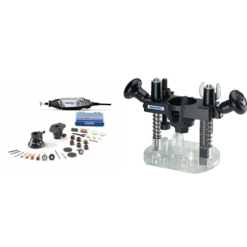 Dremel 3000 Mototool Con 2 Aditamentos y 28 Accesorios + Maletín + Dremel, Aditamento de Base para Fresar, 335-01