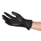 ForPro Guantes de vinilo desechables, color negro, grado industrial, sin polvo, sin látex, no estériles, aptos para alimentos, 2.75 mil. palma, 3.9 mil. dedos, pequeño, 100 unidades