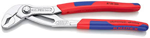 Knipex Cobra Tenaza para Bombas de Agua Hightech con Fundas Esbeltas en Dos Componentes, Cromado, 250 mm