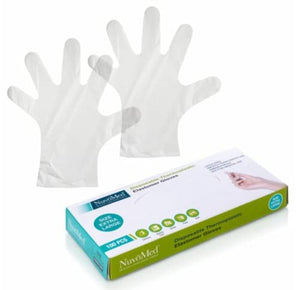 Guantes desechables - Desechables - Talla Grande - ideales para uso industrial- Guantes para Cocina- Resistentes., Blanco