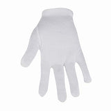 Bestgle 15 Pares Guantes de Trabajo de Algodón Color Blanco de 21 cm para Inspeccionar Joyas, Humectantes para Manos Secas y Trabajo Diario(XL)