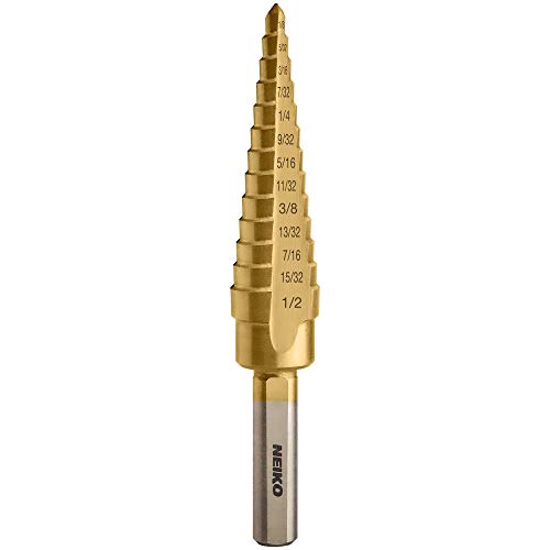 Neiko 10182A Titanium Step Drill Bit, 1/8