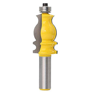 Wolfride 1/2" Cortador de Diámetro de Mango Herramienta de Fresado Para Trabajar la Madera Cutter de Corte de Carburo, Herramienta de Corte de Carpintería- Amarillo