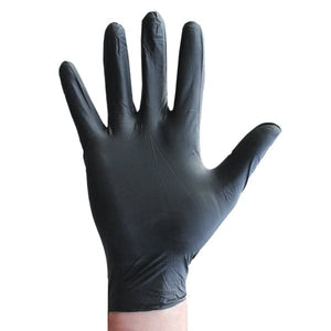 Guantes desechables de látex para limpieza del hogar, goma de nitrilo, 100 unidades, Negro