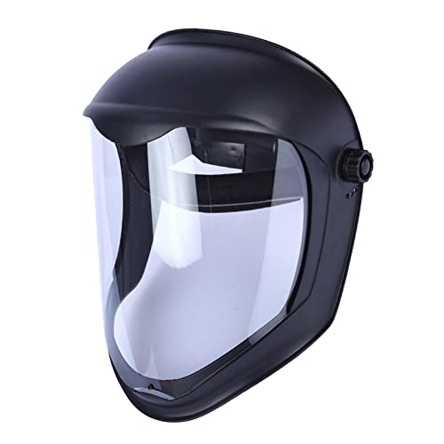 Segolike Escudo Facial de Casco Visera de policarbonato Cubierta Protectora Casco de Soldadura de Esmerilado de Seguridad, con ópticas exc, Máscara antivaho