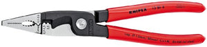 Knipex Tools 13 81 8, 6 en 1 alicates de instalación eléctrica con mango sumergido, rojo