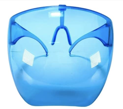 FACECHIELD Careta Protectora - Careta Con Lentes - Careta De Policarbonato - Careta Protector Facial - Caretas Protectoras Covid, Colores 1 PZ (AZUL)