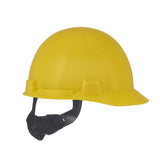 MSA 10074069 SmoothDome - Gorro de seguridad con suspensión Fas-Trac III de trinquete | Carcasa de polietileno, protección superior contra impactos, correas de corona autoajustables – Tamaño estándar en amarillo