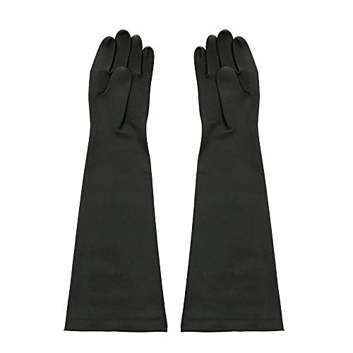 XINYE wuxinye 60 cm Goma PPE Latex Gauntlets Largos Guantes Resistente al ácido Protección química Protección química Látex Guantes industriales Ajuste para el Trabajo Hogar