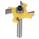 Broca enrutadora de carburo cementado de 4 cuchillas, cortador de limpieza de fondo plano, herramienta de corte para fresado de carpintería(4-Blade T Slot Router Bit 6x1/4)