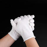 KBREE Guantes de algodón Blanco Guantes de Trabajo Guantes Blancos Manualidades Etiqueta Trabajo protección Puro algodón Jersey Guantes Blancos