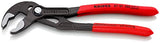 Knipex 87 01 180 SB Cobra Tenaza para Bombas de Agua Hightech Recubiertos de Plástico Antideslizante, 180 mm, color gris