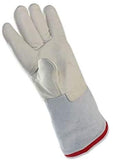 Guantes impermeables, guantes de nitrógeno líquido. Guantes de piel de vaca protectores de nitrógeno líquido a prueba de agua Guantes de trabajo criogénicos de resistencia a baja temperatura (35 cm)