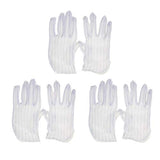 Othmro 2 pares de guantes antiestáticos, guantes antideslizantes de PVC de poliéster de fibra conductora a prueba de polvo, guantes de seguridad protectores para la industria electrónica, semiconductores, L blanco