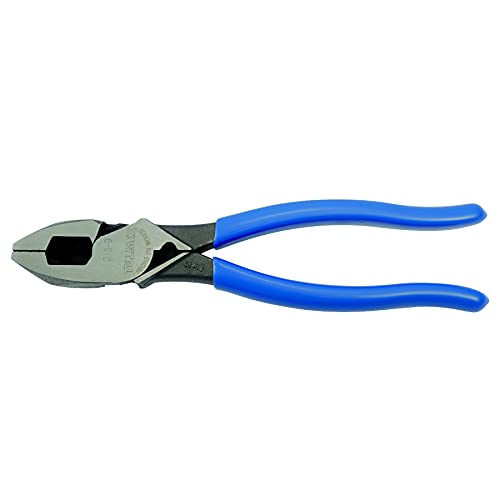 Klein Tools D215-9 Pinza Electricista Alta Palanca con Jala Guía Ponchadora de Conectores, 9