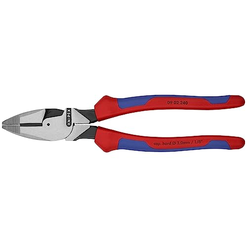 Knipex 09 02 240 SBA Alicates de lineman de apalancamiento ultra alto de 9.5 pulgadas