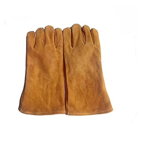 Welding Jacket Leather Apron Guantes de trabajo Guantes de soldador de cuero Anti-Heat Guantes de seguridad for soldar Guantes de protección de metal for soldar wear-resistant, anti-scalding, flame re