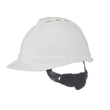 MSA Safety 10034018 V-Gard 500 - Tapa de protección con ventilación y suspensión de carraca de 4 puntos Fas Trac, Blanco, 6-1/2 to 8