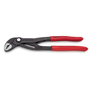 Knipex 87 11 250 Cobra...Matic Tenaza para Bombas de Agua Atramentado Recubiertos de Plástico Antideslizante, 250 mm, color gris