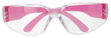 BISON LIFE Lentes de seguridad transparentes color rosa, 12 pares de lentes protectores, lentes de policarbonato resistentes a los impactos