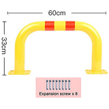 Bolardos de Seguridad en Forma de U para Barreras de Estacionamiento en Garajes de Entrada Postes de Seguridad con Cinta Reflectante Columna de Advertencia de tráfico (Color : Yellow, Size : 33x66cm)