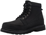 LARNMERN Botas de cuero con punta de acero para hombres Botas de trabajo duraderas y elegantes antideslizantes Seguridad al aire libre Zapatos de construcción industrial indestructibles(29.0 cm, Negro)