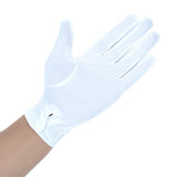 jisen Policía Formal hombre Tuxedo Honor Guardia desfile con cierre de color blanco guantes de nylon 26 cm