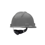 MSA 475358 V-Gard Sombrero delantero rígido con suspensión de trinquete, estándar, blanco, V-Gard Cap w/Fas-Trac III Susp, Gris, Estándar