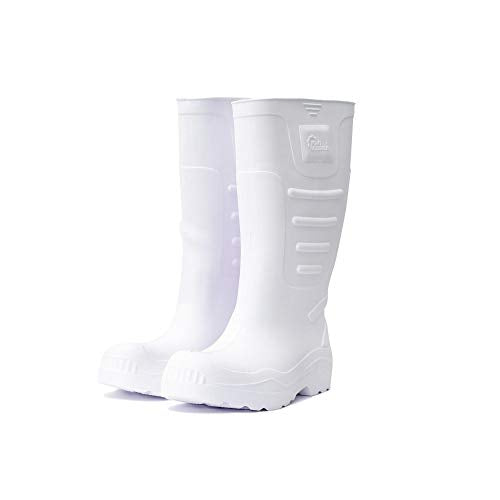 Impermexa Botas De Hule Ultraligeras Titán (26, Blanco)