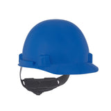 MSA 10074068 SmoothDome - Gorro de seguridad con suspensión Fas-Trac III de trinquete | Carcasa de polietileno, protección superior contra impactos, correas de corona autoajustables – Tamaño estándar en azul