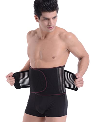 YZSHOUSE Terapia De Calor Faja Lumbar para Espalda Cinturón De Soporte Lumbar Aliviar Dolor Y Lesiones Ciática Faja Lumbar Deportiva para Hombre Y Mujer Negro (Size : XXL/XX-Large)