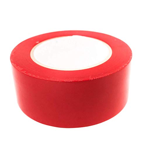 Bertech BERST-3R - Cinta de advertencia de seguridad para el suelo, color rojo, 7,6 cm de ancho x 108 pies de largo, 5 mm de grosor, material de vinilo