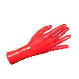 Guantes de látex para hombre, guantes cortos de látex, dedos de goma, guantes de fiesta de muñeca, Negro, Medium