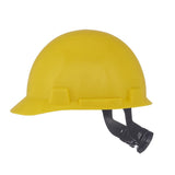 MSA 10074069 SmoothDome - Gorro de seguridad con suspensión Fas-Trac III de trinquete | Carcasa de polietileno, protección superior contra impactos, correas de corona autoajustables – Tamaño estándar en amarillo