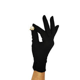 Guantes negros, Simida 12 pares de guantes de algodón suave, guantes de inspección de joyas de monedas, guantes elásticos (grande)