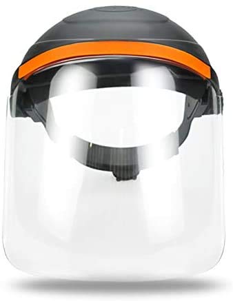 Pantalla Facial Anti-Salpicaduras - Protección Facial de Seguridad Industrial Pantalla Facial Transparente Aislamiento Cubierta de Cara Completa Sombrero Protector Casco con Visera Transparente