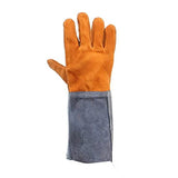 Petrikora Guantes de Soldadura para TIG Resistentes el Calor Guantes de Soldadura Los soldadores Trabajan Suave Cuero de Piel de Vaca más Guantes for Proteger la Herramienta de Mano