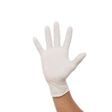 Guante de Latex Ambiderm Confort, caja con 100 guantes desechables, no estéril (Chico - Blanco)