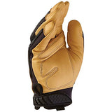 Klein Tools 60189 Guantes de trabajo, de cuero de grado profesional, con protección de nudillos y dedos, refuerzo del pulgar, malla trasera, XL