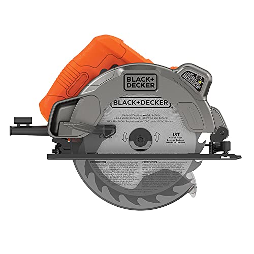 BLACK+DECKER - Sierra circular de 7-1/4 pulgadas con láser, 13 amperios (BDECS300C)